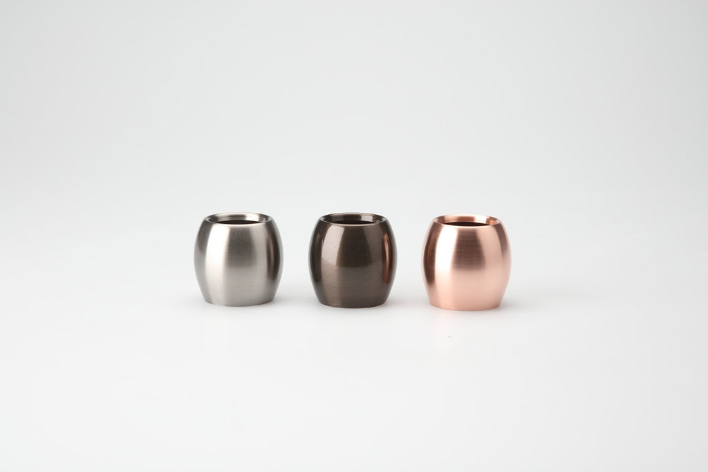 Color variations of the Toh, Tama, and Ta-ke rain chain series: silver, dark brown, and copper