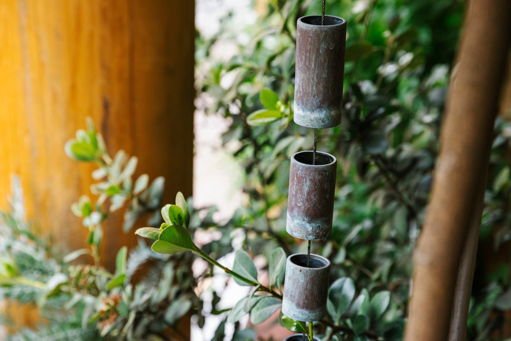 Marking time with the rain—A landscape woven by copper rain chains